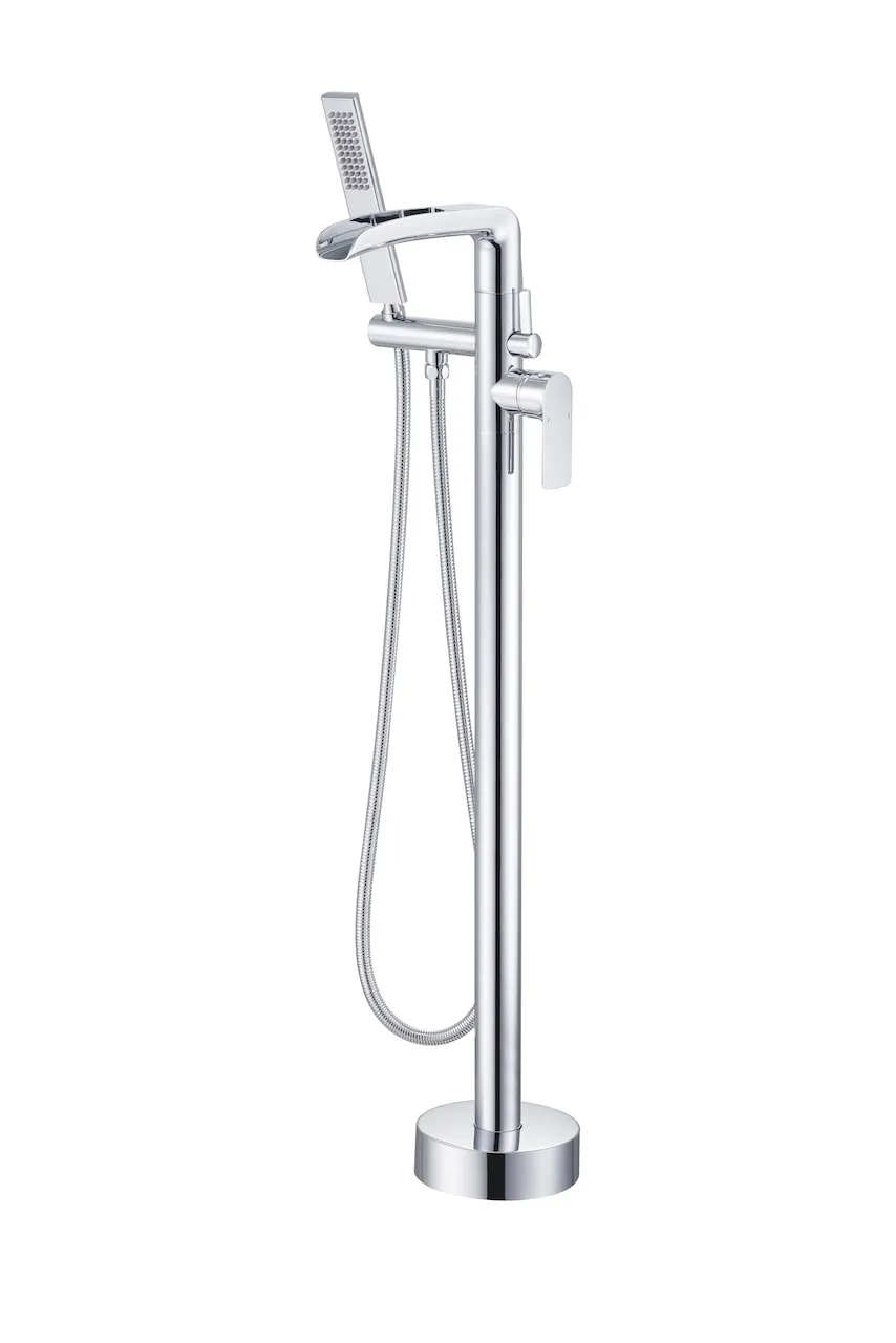 Premium Floor-Mounted Tub Filler With Hand Shower (T1021)