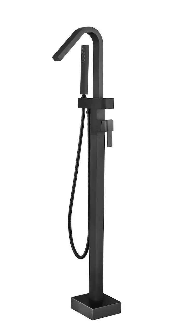 Modern Floor-Mounted Tub Filler With Hand Shower (T1023)