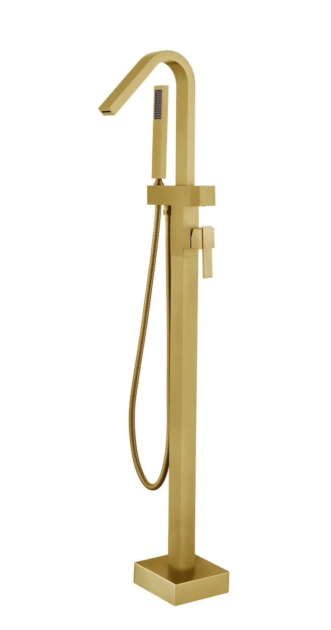 Modern Floor-Mounted Tub Filler With Hand Shower (T1023)