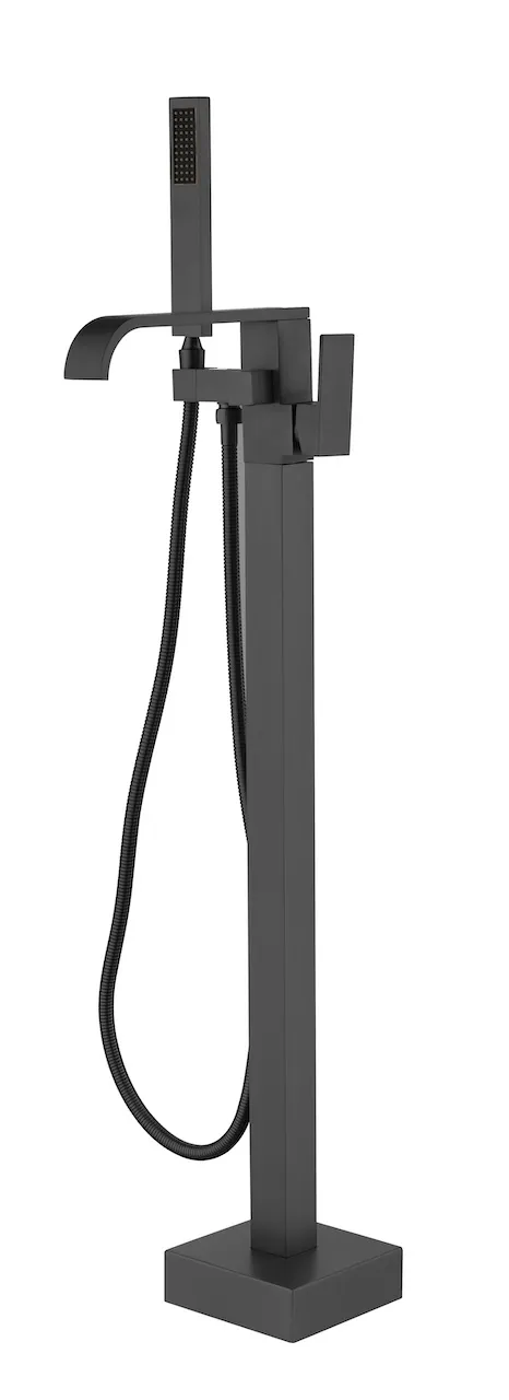 Floor-Mounted Tub Filler With Hand Shower (T1024)